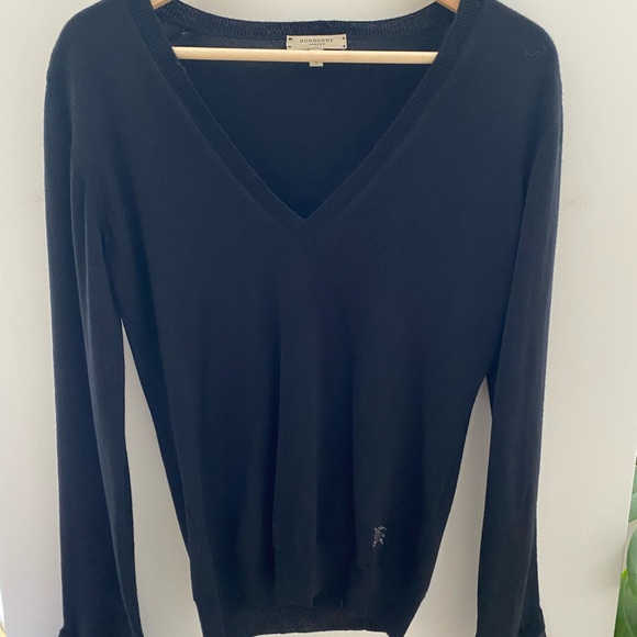 BURBERRY V-neck Knit Sweater - Picture 3 of 10
